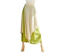 Generisch Pantaloni classici da donna per il tempo libero, con gamba larga, per ginnastica, danza, esercizi, pantaloni lunghi in tessuto elastico, versatili, per lo sport e la vita quotidiana, verde