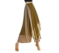 Generisch Pantaloni classici da donna per il tempo libero, con gamba larga, per ginnastica, danza, esercizi, pantaloni lunghi in tessuto elastico, versatili, per lo sport e la vita quotidiana, verde