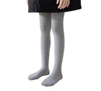 Generisch Pantaloni Con Al Ginocchio Ragazza Calze a costine per, morbidi, elastici e comodi per l'uso quotidiano Ragazza Pantaloni 98, Light Ashy, 3-5 Jahre