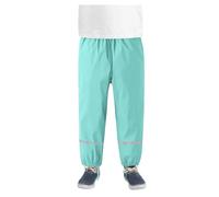 Generisch Pantaloni cotone strisce specchio fuori bambini, verde, 8 anni