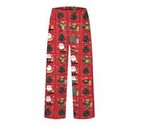 Generisch Pantaloni da donna natalizi per il tempo libero per l'inverno, alla moda, comodi e casual, per un'eleganza senza sforzo, Colore: rosso, S