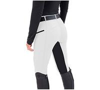 Generisch Pantaloni da equitazione da donna a vita alta con inserti completi, leggings in tessuto elasticizzato, pantaloni slim fit per equitazione, sport equestri, addestramento dei cavalli, stretch