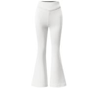 Generisch Pantaloni da gioco, pantaloni a zampa, per ragazze, taglia 5, 14 anni, divisa per la scuola, per bambine e ragazze, bianco, 7-8 Anni