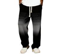 Generisch Pantaloni da jogging alla moda da uomo con stampa discreta, materiale morbido per un comfort ottimale nella vita quotidiana a casa, Nero , L