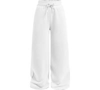 Generisch Pantaloni da jogging casual con gamba dritta, comodo elastico in vita, ideali per giocare tutti i giorni, bianco, 5-7 anni