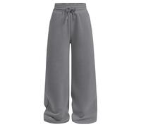 Generisch Pantaloni da jogging casual da ragazza con gamba dritta, comodo elastico in vita, ideali per giocare e per l'uso quotidiano, perfetti per la scuola e le attività all'aperto, grigio., 7-8