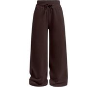 Generisch Pantaloni da jogging casual da ragazza con gamba dritta, comodo elastico in vita, ideali per giocare e per l'uso quotidiano, perfetti per la scuola e le attività all'aperto, marrone, 9-10