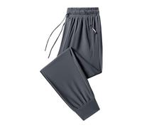 Generisch Pantaloni da jogging da donna, in lino, a 7/8, con tasche, leggeri, per il tempo libero, comodi, eleganti, slim fit, da donna, a vita alta, con coulisse, pantaloni cargo, GY3., XXXXXL