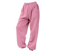 Generisch Pantaloni da jogging da donna, leggeri, sportivi, lunghi, slim fit, per il tempo libero, fitness, a vita alta, con vita elasticizzata, per trekking, jogging, sport, tempo libero, Colore