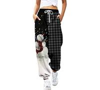Generisch Pantaloni da jogging da donna, per fitness, con coulisse, opachi, traspiranti, per il tempo libero, per il jogging, per Halloween, h, M