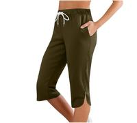Generisch Pantaloni da jogging da donna, sportivi, da donna, Invisible Scrunch Butt Gym Shorts a vita alta, leggings corti da yoga Booty Training, Pantaloni J3-caffè, M