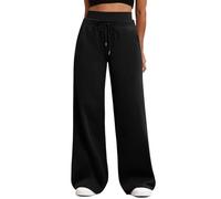 Generisch Pantaloni da jogging da donna, taglia grande, per il controllo della pancia, per lo yoga, a vita alta, in tinta unita, per il tempo libero, per il jogging, per il fitness, per la palestra