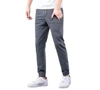 Generisch Pantaloni da jogging da uomo 2026, resistenti pantaloni cargo ad alta percentuale di elasticità e molte tasche per una libertà di movimento ottimale., grigio scuro, 5XL