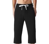 Generisch Pantaloni da jogging da uomo, lunghi per il tempo libero, per il relax all'aperto, vestibilità comoda, versatili, per l'estate, facile da pulire, per l'uso quotidiano, a spina di pesce, da