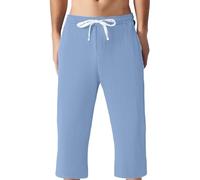 Generisch Pantaloni da jogging da uomo, lunghi per il tempo libero, per il relax all'aperto, vestibilità comoda, versatili, per l'estate, facile da pulire, per l'uso quotidiano, a spina di pesce, da