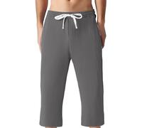 Generisch Pantaloni da jogging da uomo, lunghi per il tempo libero, per il relax all'aperto, vestibilità comoda, versatili, per l'estate, facile da pulire, per l'uso quotidiano, a spina di pesce, da