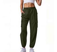 Generisch Pantaloni da jogging lunghi da donna, pantaloni sportivi da donna, tinta unita, per il tempo libero, opachi, per lo yoga, il tempo libero 2025, verde, L