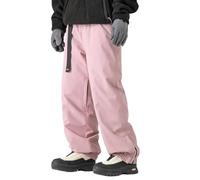 Generisch Pantaloni da sci invernali imbottiti antivento Hard Charge Cold 90 piumino bianco, Colore: rosa., XXL