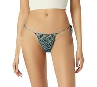 Generisch Pantaloni da spiaggia da donna stile tinta unita tessuto con boccioli floreali design elegante per vacanze estive piscina, verde, XL