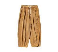 Generisch Pantaloni da uomo a coste Harlan, casual, lunghi, in cotone, per comodità, stile nella vita di tutti i giorni, cachi, 4XL