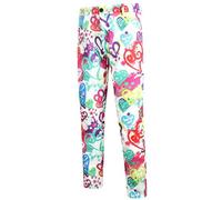 Generisch Pantaloni da uomo con stampa a forma di cuore, slim fit, pantaloni da uomo, pantaloni sottili, pantaloni chino, per lavoro, tempo libero, eleganti, per San Valentino, per il tempo libero, O