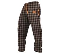 Generisch Pantaloni da uomo, invernali, tempo libero, sport, comodi, spessi, dritti, con stampa digitale 3D, traspiranti, elasticizzati, comfort, caffè, S