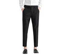 Generisch Pantaloni da uomo moderni con cerniera pieghe decorative per un'eleganza casual nella vita di tutti i, Nero , 6XL