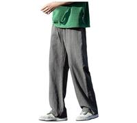 Generisch Pantaloni da uomo per il tempo libero, comodi, traspiranti, alla moda, morbidi, per attività all'aperto, comfort quotidiano, grigio., 5XL