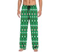Generisch Pantaloni da uomo per il tempo libero con coulisse, comodi pantaloni da pigiama natalizi, per momenti di relax nella vita di tutti i giorni