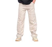 Generisch Pantaloni da uomo per il tempo libero, tessuto misto resistente con pratiche tasche per la vita quotidiana attiva, comodi movimenti di movimento, bianco, S