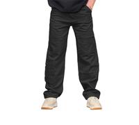 Generisch Pantaloni da uomo per il tempo libero, tessuto misto resistente con pratiche tasche per la vita quotidiana attiva, comodi movimenti di movimento, Nero , L