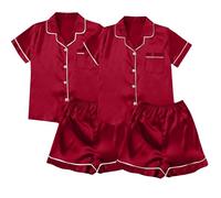 Generisch Pantaloni da yoga da donna, a 4 pezzi, a maniche corte e pantaloncini, set da donna, RD1, M