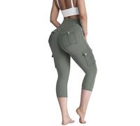 Generisch Pantaloni da yoga da donna, casual, altamente elastici, stretti, tinta unita, da corsa, grigio., L
