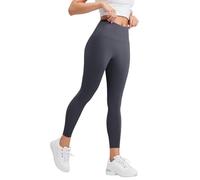 Generisch Pantaloni da yoga dal taglio alto come leggings da allenamento opachi con elasticità in 4 direzioni per le massime prestazioni da squat, grigio scuro, 3XL