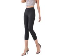 Generisch Pantaloni da yoga elasticizzati Capri da donna con design a V per fitness e uso quotidiano. Leggings comodi a vita alta., Nero , XS