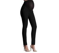 Generisch Pantaloni di maternità donna carriera abbigliamento pantaloni lavoro ufficio sopra il urto circostanza Jean, Nero , L