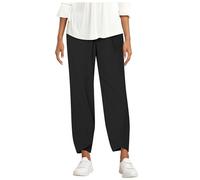 Generisch Pantaloni estivi da donna larghi e dritti, in cotone resistente, casual, per il tempo libero, stile urbano, Nero , L