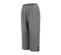 Generisch Pantaloni estivi da donna, leggeri, comodi, per il tempo libero, ariosi, dritti, in vita elastica, palazzo, con tasche, casual, alla moda, per vacanze, spiaggia, vita quotidiana, grigio