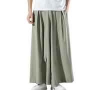 Generisch Pantaloni in lino, da uomo, leggeri, comodi, traspiranti, elasticizzati, per il tempo libero, versatili, casual, da spiaggia, da uomo, per vacanze, spiaggia, yoga, uso quotidiano, C2., 4XL