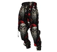 Generisch Pantaloni invernali per il tempo libero con comfort quotidiano da uomo alla moda, Nero , 4XL