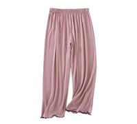 Generisch Pantaloni lunghi da donna - Pigiama da donna, taglie grandi, comodi, per il tempo libero, traspiranti, oversize, alla moda, morbidi, da casa, da yoga, leggeri, Rosso anguria., M