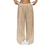 Generisch Pantaloni morbidi per il tempo libero con tasche alte pratiche per comode attività quotidiane, lezioni di yoga rilassate, beige., L