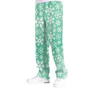 Generisch Pantaloni natalizi da uomo per il tempo libero con stampa festiva, design a strato composito, per ore confortevoli nella stagione fredda, occasioni speciali per le vacanze, Verde menta, XXXL