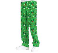 Generisch Pantaloni natalizi da uomo per il tempo libero con stampa festiva, design a strato composito, per ore confortevoli nella stagione fredda, occasioni speciali per le vacanze, verde, XL