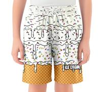 Generisch Pantaloni per adolescenti ragazze ragazzi ragazze estate casual elastico in vita comodi pantaloncini con tasche per la vita quotidiana attività sportive leggings termici nero, bianco, 3-4