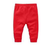 Generisch Pantaloni per bambini in tinta unita casual basic ragazza bambino tinta unita pantaloni per bambini 0 1 vecchi pantaloni antipioggia per bambini impermeabili, Colore: rosso, 3-6 Monate