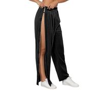 Generisch Pantaloni per il tempo libero adattivi con tasche laterali. Facile da indossare e da togliere. Pantaloni protettivi per una mobilità ridotta e dopo il recupero., Nero , L