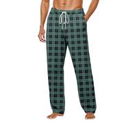 Generisch Pantaloni per il tempo libero da uomo, morbidi e comodi, con patta dei pantaloni con bottoni, design in tinta unita, per l'uso quotidiano in casa e all'aperto, Verde scuro, XL