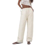 Generisch Pantaloni termici da donna, invernali, antivento, foderati, ispessiti, per il tempo libero, tinta unita, minimalisti, con simpatica combinazione di colori, dritti, gamba larga, streetwear