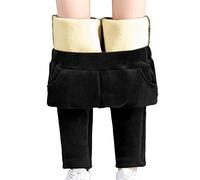 Generisch Pantaloni termici da donna invernali, foderati in pile, pantaloni di velluto a coste in peluche spessi, caldi a vita alta, comodi, pantaloni da jogging, pantaloni sportivi, tuta, casual